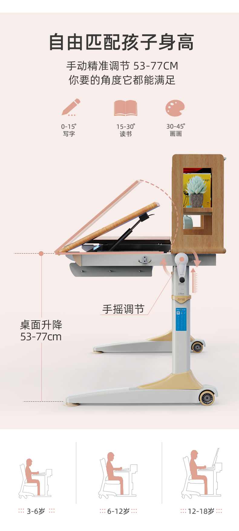 常青藤12010-S多功能蜜桃一区二区三区桌面升降与倾斜介绍